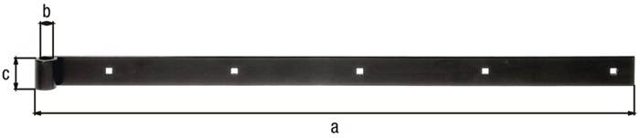 Ladenband B.35mm L.700mm STA schwarz ku.-besch.ger.GAH