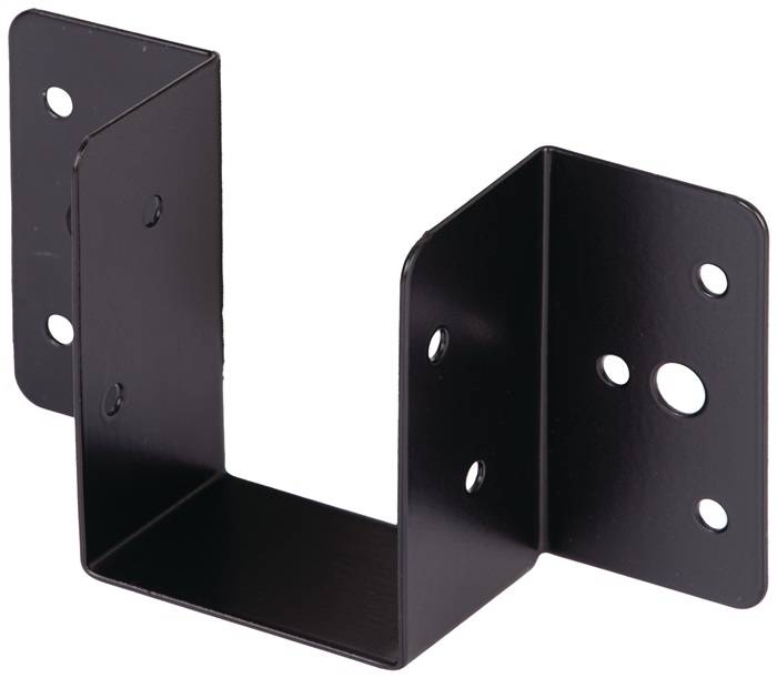 GAH 329587 Balkenschuh 46/66 1mm STA verzinkt,schwarz kunststoffbesch.abgerunde