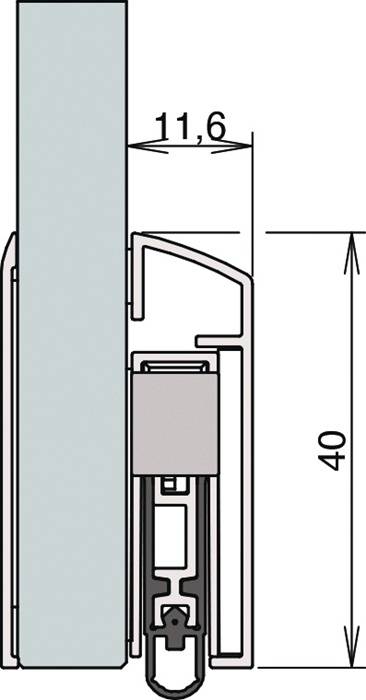 Türdichtung Schall-Ex® GSA 1-s.L.958mm Alu.silberf.GLT L/R ATHMER