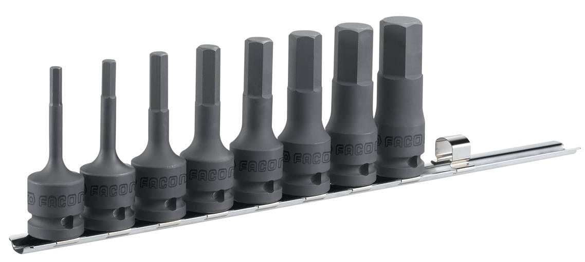 Facom NSHM.J8 IMPACT-Einsaetze 1/2'''' Innen-6K, 8-tlg