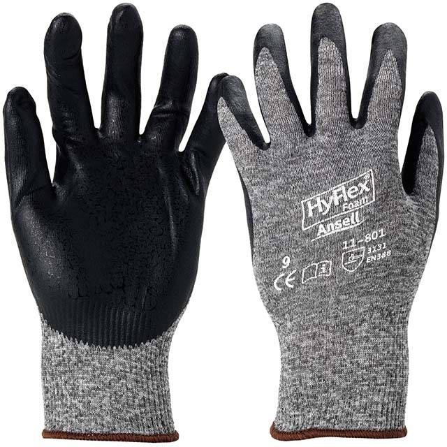 Ansell 11-801 HyFlex®Foam Gr.11 Handschuh Strick teilschichtet Nitril