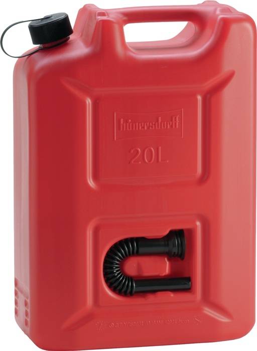 HÜNERSDORFF 802060 Kraftstoffkanister PROFI 20l rot HDPE L350xB165xH495mm HÜNERS