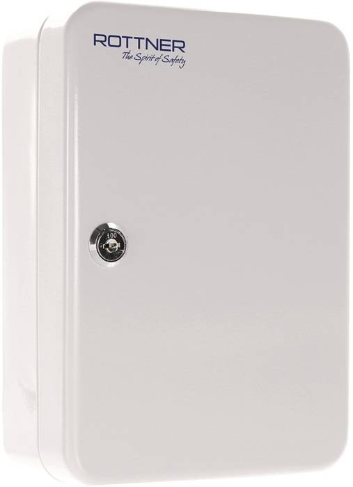 ROTTNER S00330 Schlüsselbox SK 10 H250xB180xT85 mm lichtgrau Stahl Anzahl Haken