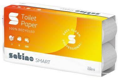SATINO BY WEPA 446224700 Satino Toilettenpapier 03 9010 Smart 3lg hw 250Blat t 8