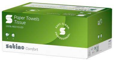 SATINO BY WEPA 446230101 Satino Papierhandtuch Com fort 277410 25x33cm weiß 3.07