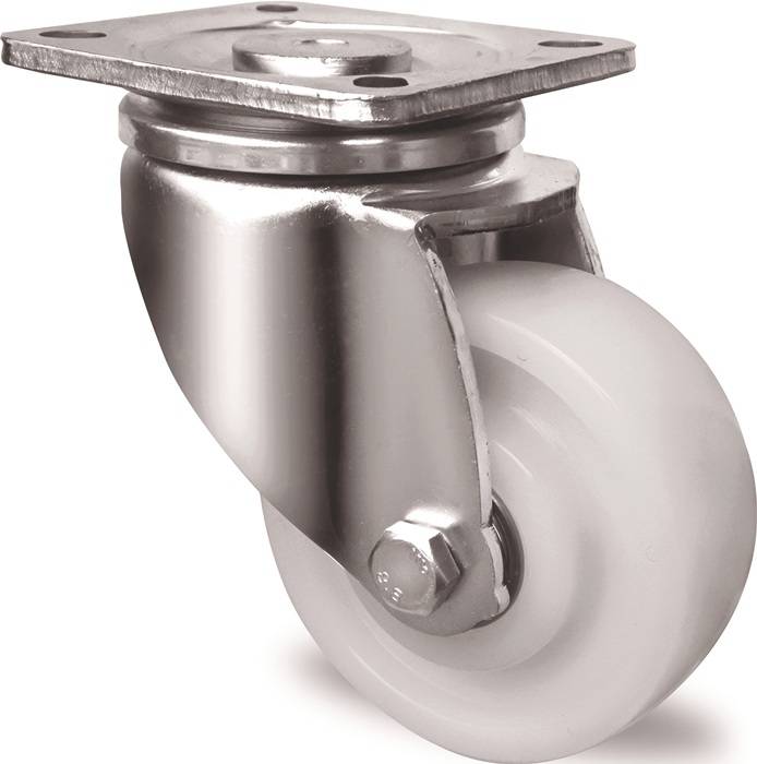 TECWERK 2000276079 Schwerlast-Lenkrolle D.100mm Trgf.500kg Ku.Platte L100xB85mm