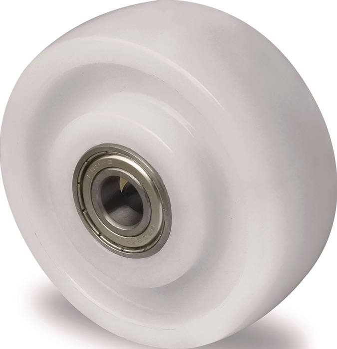 TECWERK 2000276089 Ersatzrad D.75mm Trgf.300kg PA weiß Achs-D.10mm Nabenl.35/47m