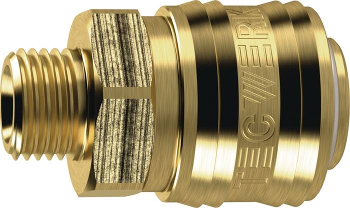 TECWERK 2000351911 Schnellver.Kup.DN 7,2,AG MS blk Gew.G 1/2 Zoll 20,95mm TECWER