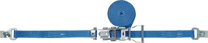 TECWERK Zurrgurt DIN 12195-2 Länge 4 m Breite 25 mm mit Ratsche + Flachhaken mit