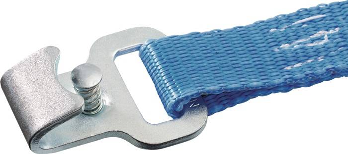 Zurrgurt DIN12195-2 L.4m B.25mm m.Ratsche+Flachhaken m.Sicherung LC U 1500daN TW