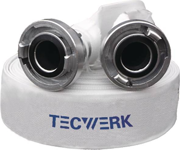 TECWERK 2000350131 Bau-/Industrieschlauch ID 75mm L.20m weiß TECWERK 2000350131