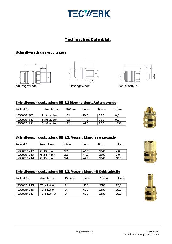 Einstecktülle MS blk Stecker DN 7,2 LW 9 TECWERK
