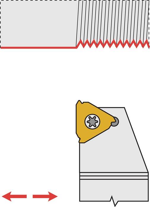 Klemmdrehhalter SER 2525 M16 re.Außen TECWERK