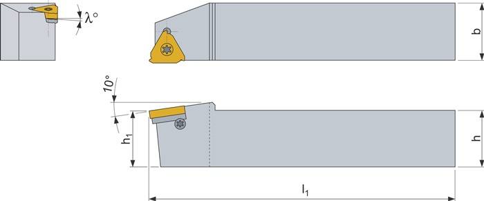 Klemmdrehhalter SER 2525 M16 re.Außen TECWERK