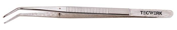 TECWERK Collegepinzette Gesamtlänge 155 mm gebogen vernickelt