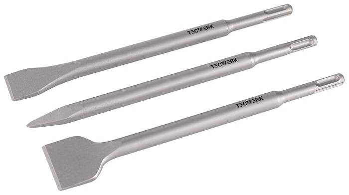 Einsteckwerkzeugset SDS-plus 3-tlg.in Ku.-Box L.250mm KU-Box TECWERK