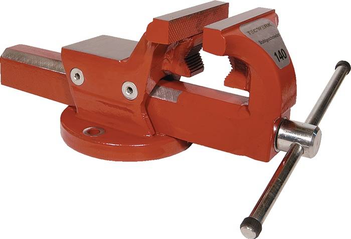 TECWERK 2000830272 Parallelschraubstock Backen-B.140mm Spann-W.200mm m.Rohrsp.-B