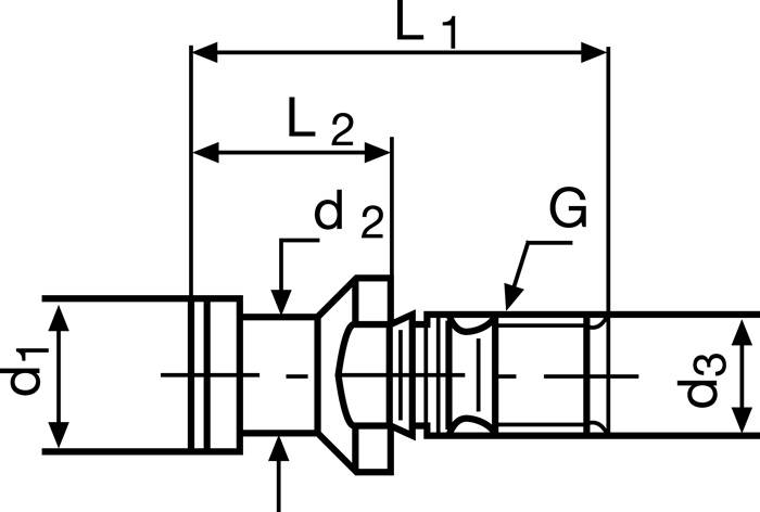 Anzugsbolzen ISO 7388-3AF SK50 o.Bohr.TECWERK