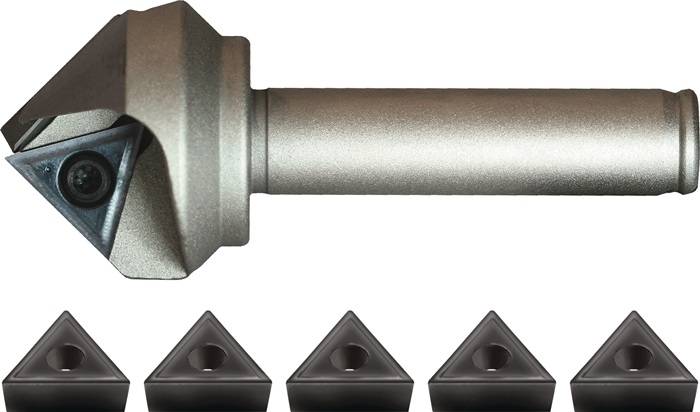 TECWERK Fasenfräser-Set TCGX Nenn-Ø 25 mm Schaft-Ø 12 mm 6-teilig vernickelt mit