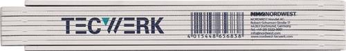 Gliedermaßstab L.2m mm/cm EG III Buche weiß TECWERK 2000853076