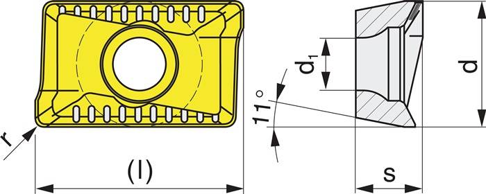 Wendeschneidplatte APKT 1003PDER-M PMK30 Bearb.mittel TECWERK