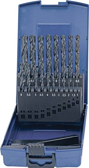 TECWERK Spiralbohrer-Satz DIN 338 Typ N Nenn-Ø 1-13x0,5 mm HSS
