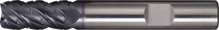 Schaftfräser DIN 6527L Typ NF-UNI D.5mm VHM TiAlN 45Grad HB Z.4 lang TECWERK