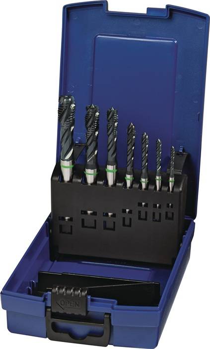 Maschinengewindebohrerset DIN 371/376 C Univ.M3-M12 HSS-Co vap.Ku.-Kass.TECWERK