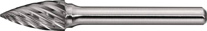 Frässtift SPG INOX D.10mm Kopf-L.20mm Schaft-D.6mm HM Verz.Normal,fein TECWERK