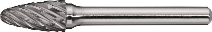 Frässtift RBF Special Steel D.12mm Kopf-L.25mm Schaft-D.6mm HM Verz.Kreuz TW