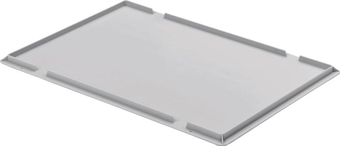 Auflagedeckel L600xB400mm hellgrau PP f.Beh.600x400mm UNISTA