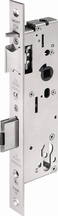Panik-Einsteckschloss 7667 Fkt.E ktg 24x245 mm/40/92 DIN L/R VA 40mm WILKA