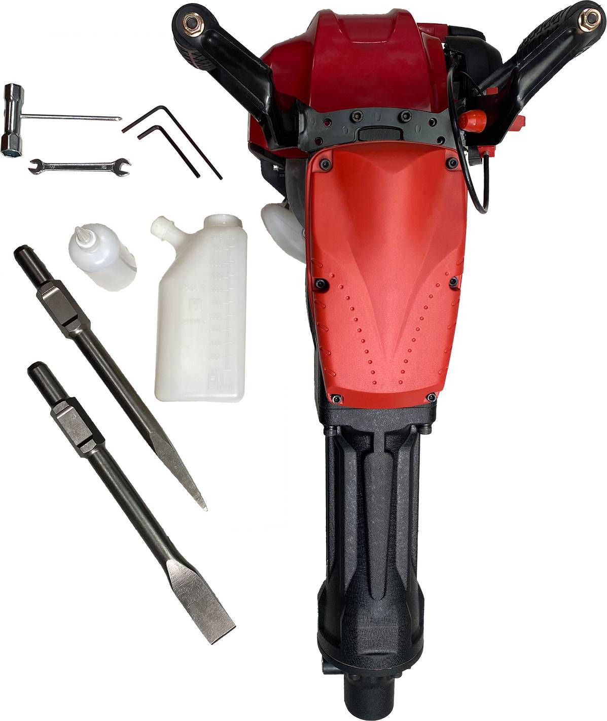 Motor-Abbruchhammer mit Honda GX50 4 Takt Motor, inklusive 2 Meißel