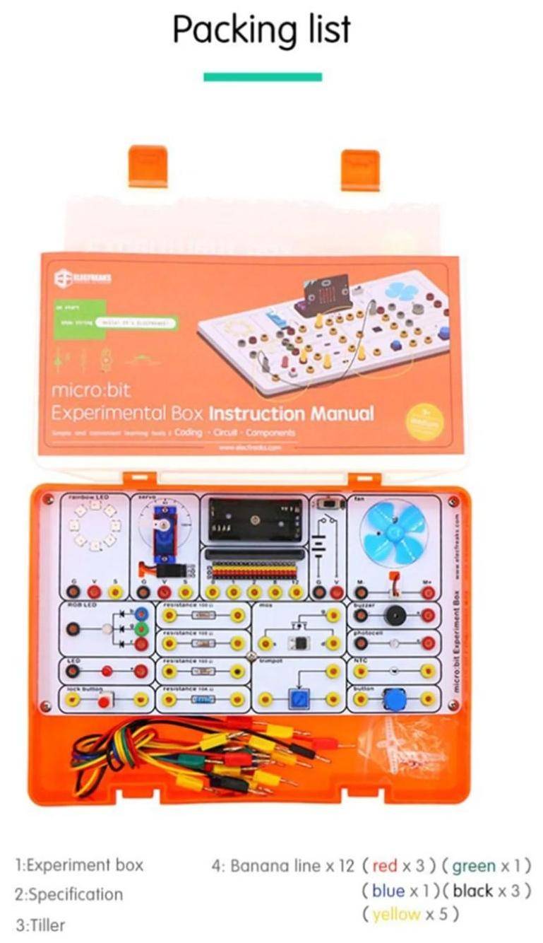 ELECFREAKS micro:bit Science Box Experiment Kit, makecode, Python und C++