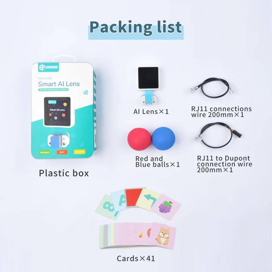 ELECFREAKS micro:bit AI Smart Lens, V831 Core IC, 90 Grad Weitwinkel, 240x240 Auflösung, 1.3 Zoll