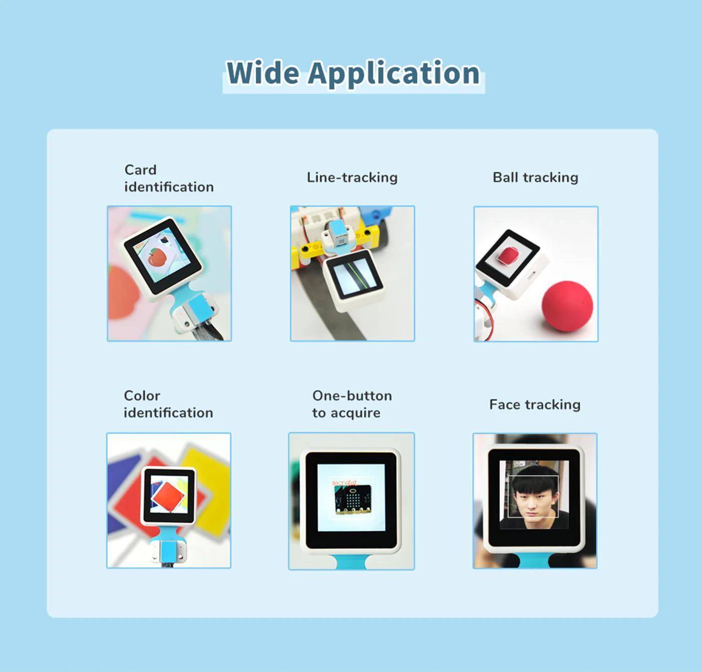ELECFREAKS micro:bit AI Smart Lens, V831 Core IC, 90 Grad Weitwinkel, 240x240 Auflösung, 1.3 Zoll