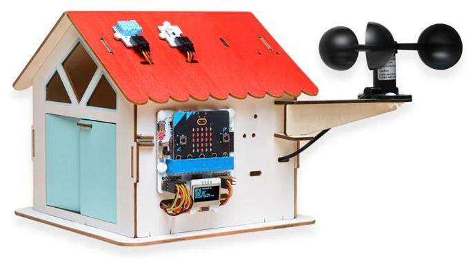 ELECFREAKS Smart Climate Kit, Echtzeitüberwachung, Wind-, UV-, Staubsensoren, für micro:bit V2