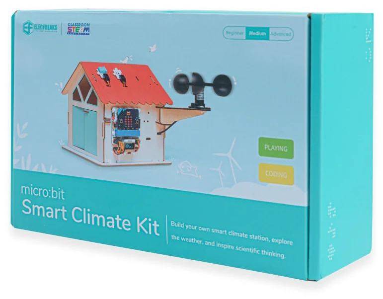 ELECFREAKS Smart Climate Kit, Echtzeitüberwachung, Wind-, UV-, Staubsensoren, für micro:bit V2