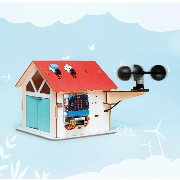 ELECFREAKS Smart Climate Kit, Echtzeitüberwachung, Wind-, UV-, Staubsensoren, für micro:bit V2