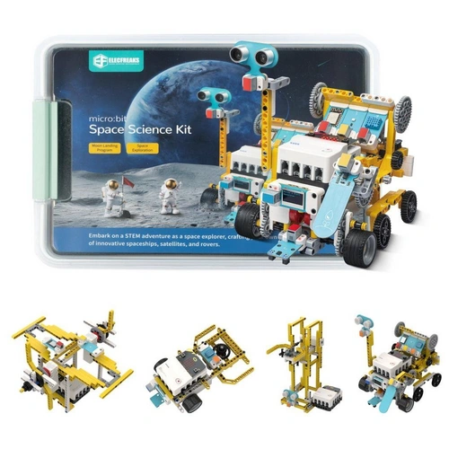 ELECFREAKS microbit Space Science Kit, Nezha Board, Smart Motor, 8 Sensorports, über 400 Bauteile ELECFREAKS microbit Space Science Kit, Nezha Board, Smart Motor, 8 Sensorports, über 400 Bauteile
