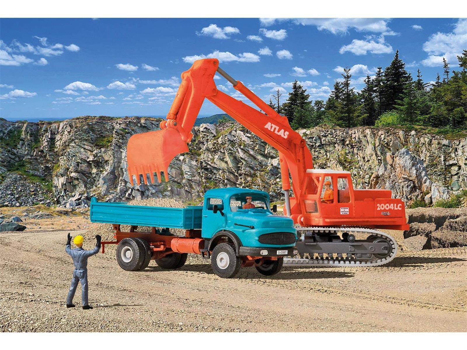 kibri 14030 H0 MB Rundhauber LAK 1620 mit Kipp-Pritsche