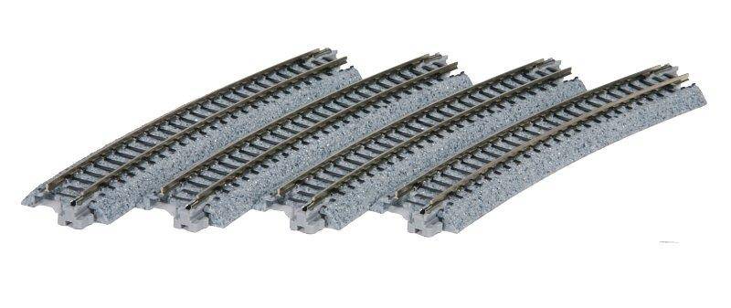 KATO 20-160 Gleis gebogen R 481-15°, 4 Stück