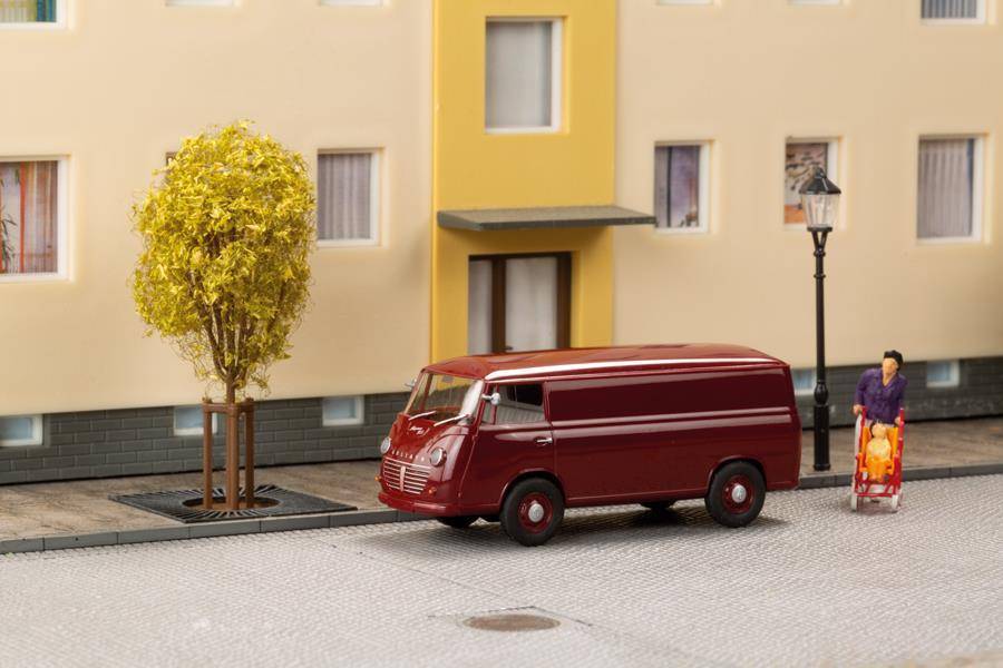 Auhagen 66007 H0 Kastenwagen weinrot Fertigmodell