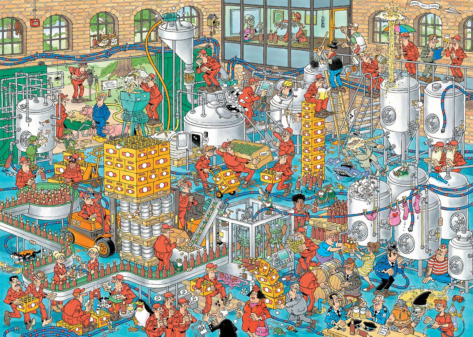 Jan van Haasteren, In der Craftbier Brauerei, 1000 Teile Puzzle