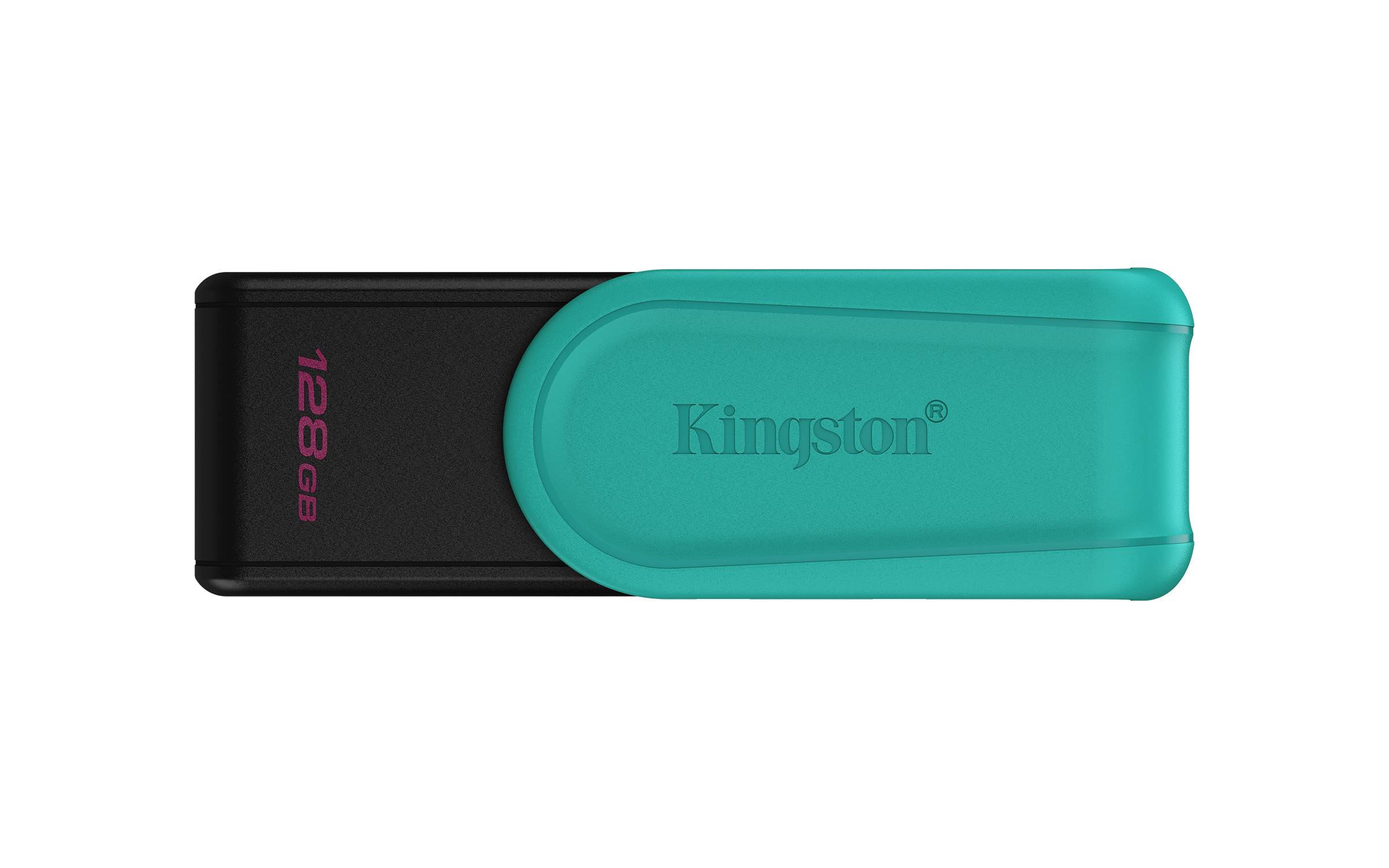 Kingston Technology DataTraveler 128GB Portable USB 3.2 Gen 1 Exodia S (Schwarz/Türkis), 128 GB, USB Typ-A, 3.2 Gen 1 (3.1 Gen 1), Drehring, 8,32