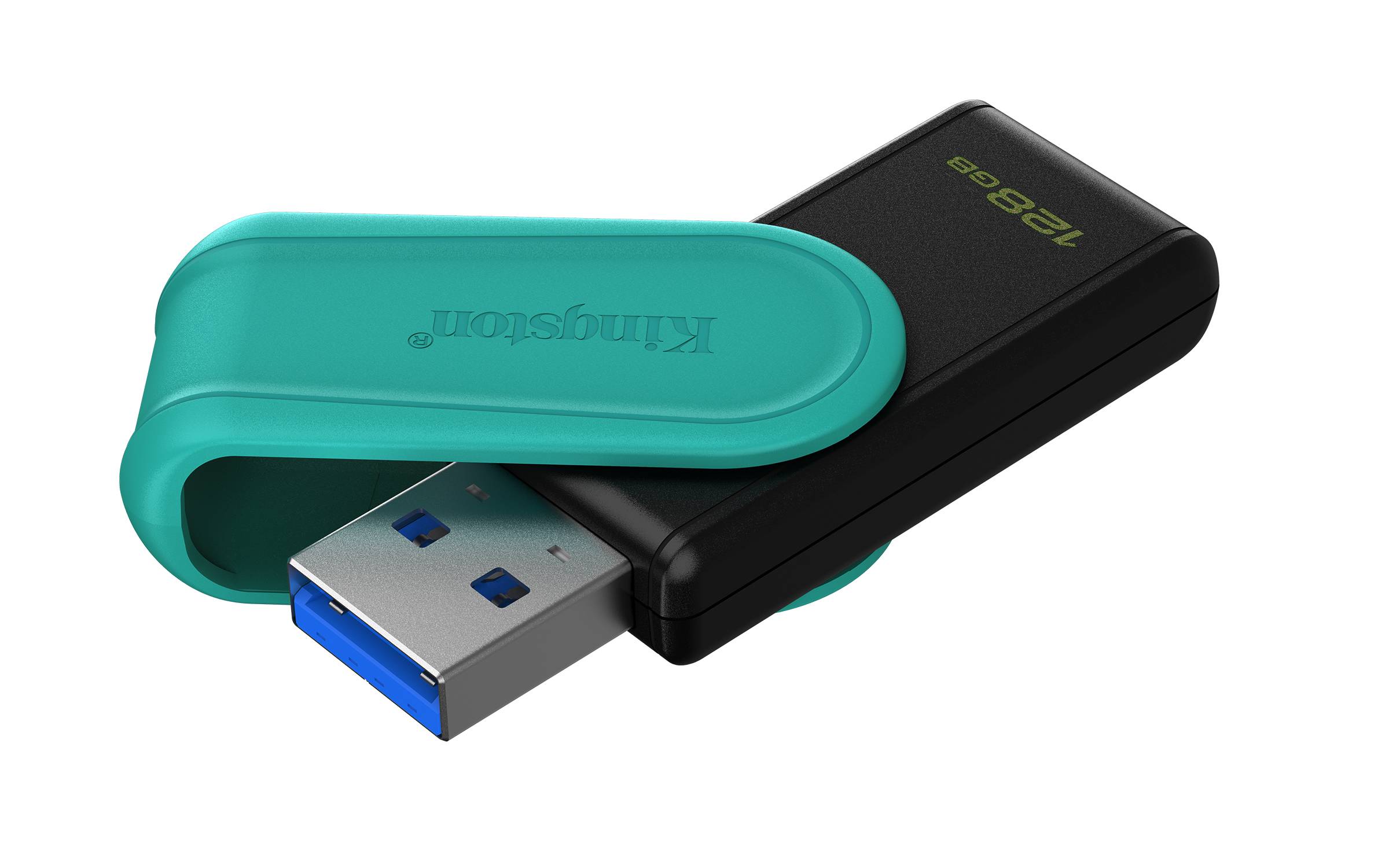 Kingston Technology DataTraveler 128GB Portable USB 3.2 Gen 1 Exodia S (Schwarz/Türkis), 128 GB, USB Typ-A, 3.2 Gen 1 (3.1 Gen 1), Drehring, 8,32