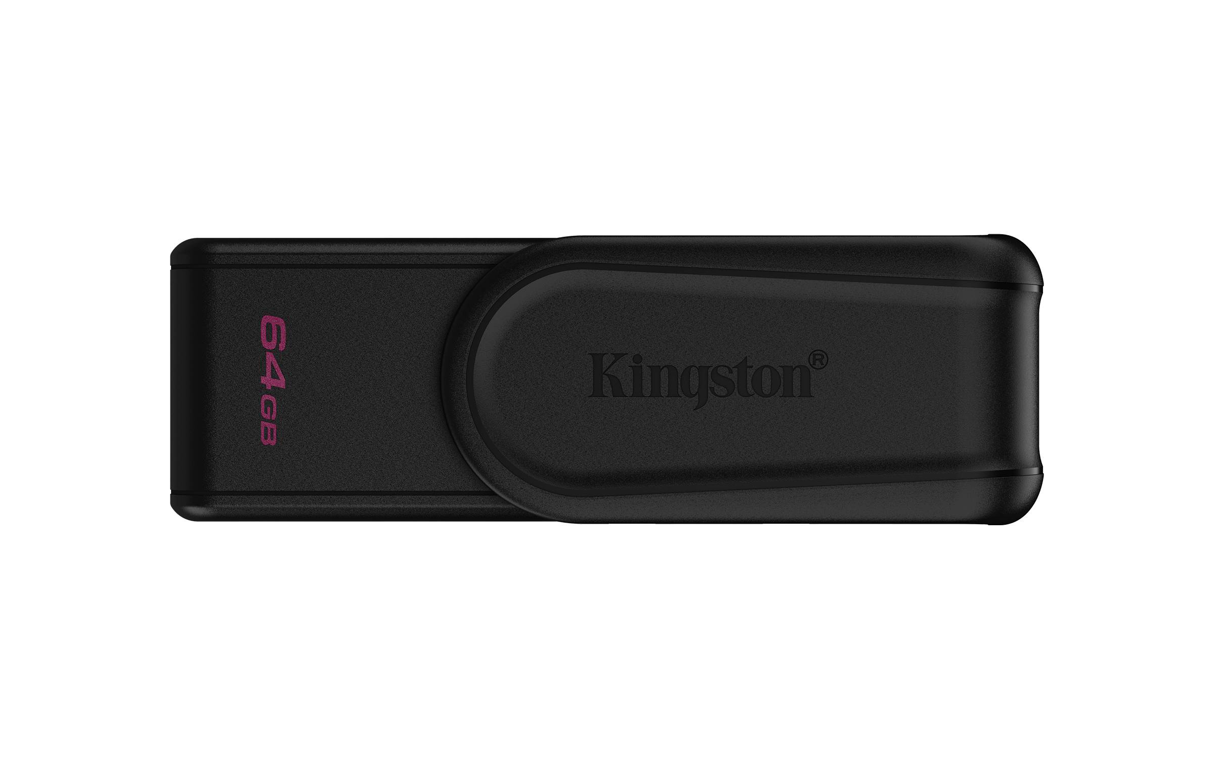 Kingston Technology DataTraveler 64GB Portable USB 3.2 Gen 1 Exodia S (Schwarz/Schwarz), 64 GB, USB Typ-A, 3.2 Gen 1 (3.1 Gen 1), Drehring, 8,32