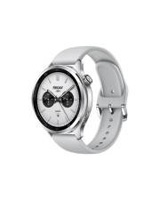 Xiaomi Watch S4 Intelligente Uhr mit Riemen fluororubber Silber Handgelenkgröße: 140-210 mm Anzeige 3,6 cm 1.43" Bluetooth NFC 44.5 g