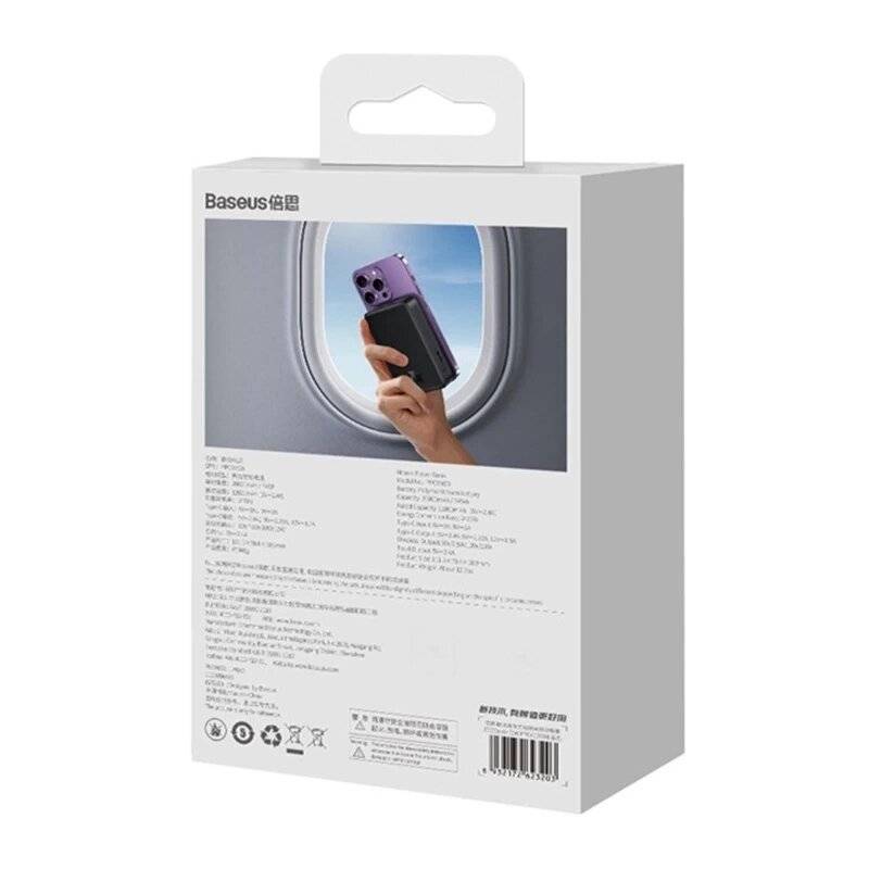 Powerbank Baseus Magnetic Mini 20000mAh, USB-C 20W MagSafe (schwarz)