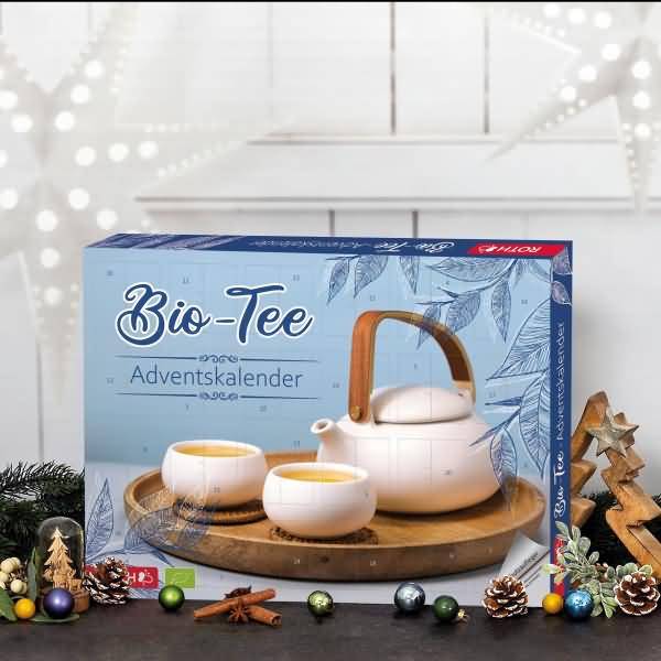 Adventskalender 'Bio-Tee-Adventskalender' bestückt
